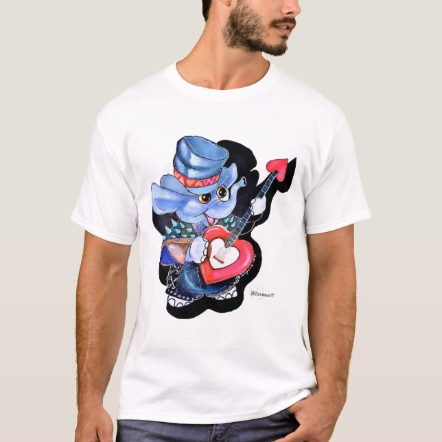 Metalphant Heart Guitar Adult (light colours) T-Shirt (Front)