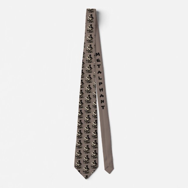 Metalphant Metal Brown Tie (Front)
