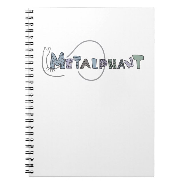 Metalphant Pastel Spiral Notebook - small (Front)