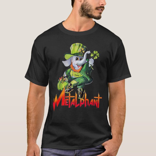Metalphant St. Phantrick Adult (dark colours) T-Shirt (Front)