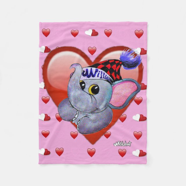 Metalphant Valentine Fleece Blanket (Front)