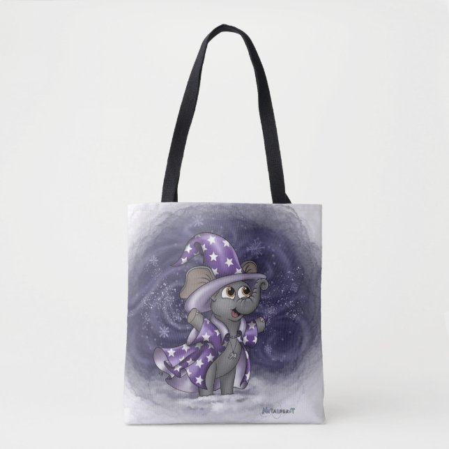 Metalphant Wilbur in Winter Tote or Cross-Body Bag (Front)