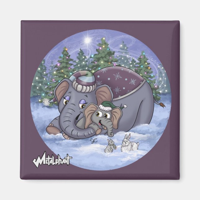 Metalphant Wilbur & Mom Magnet (Front)