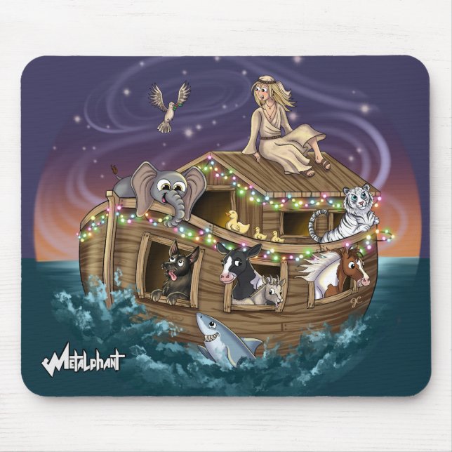 Metalphant Wilbur & Noah-ery's Ark Mouse Pad (Front)