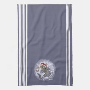 Metalphant Wilbur Snow Angels Kitchen Towel