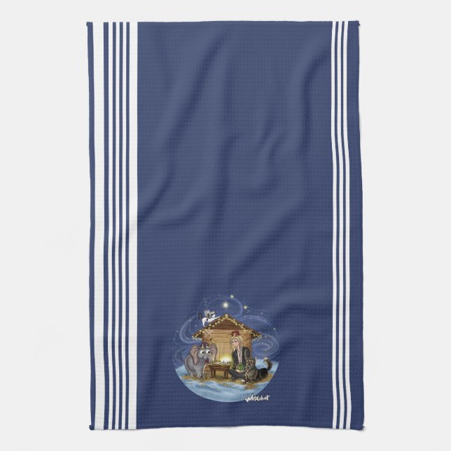 Metalphant Wilbur's True Meaning of Christmas  Tea Towel (Vertical)