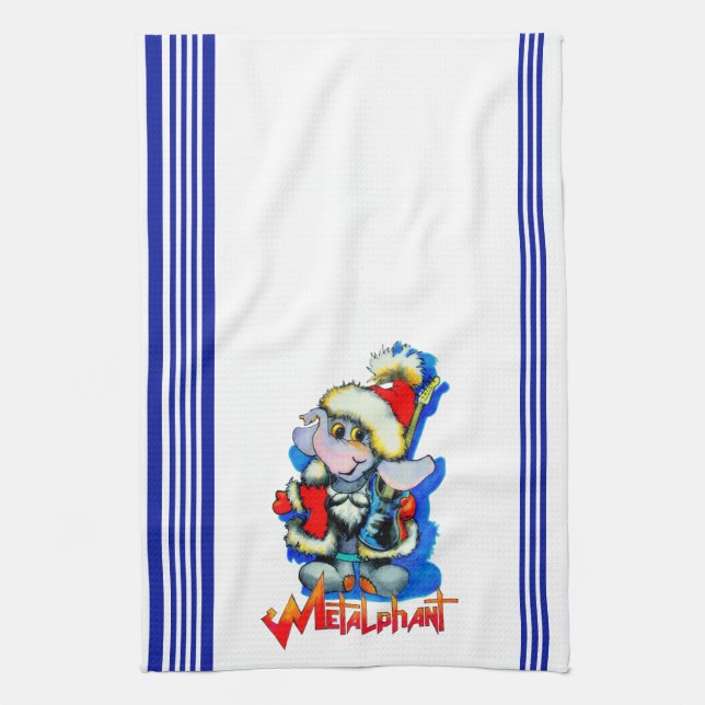 Metalphant Winter Holiday Kitchen Towel (Vertical)