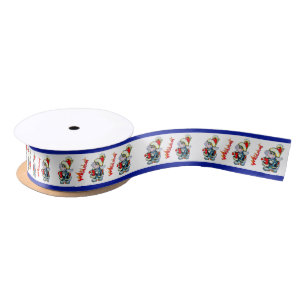 Metalphant Winter Holiday Ribbon - 1.5" wide Satin Ribbon