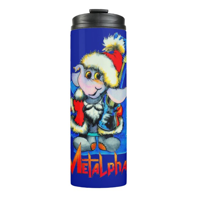 Metalphant Winter Holiday Thermal Tumbler (Front)