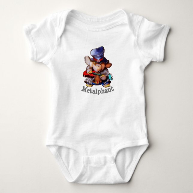 Metalphant with Guitar Baby Bodysuit (Front)