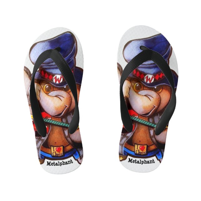 Metalphant with Guitar Flip Flops - single image (Footbed)