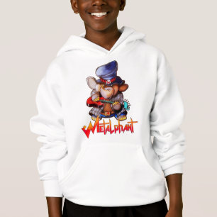Metalphant with Guitar Kid's Pullover Hoodie