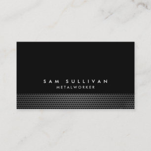 Metalworker Metal Grid Texture Trade Skill Business Card