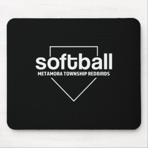 Metamora Township Redbirds Softll Home Plate Mouse Mat