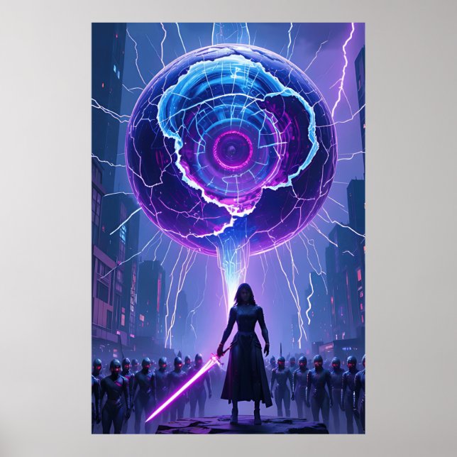 Metamorfosis Sci-Fi Poster – Futuristic Warrior (Front)