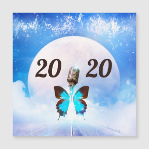 Metamorphic Music Customise New Year Magnetic Card