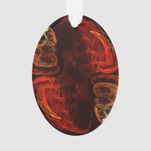 Metamorphosis Abstract Art Acrylic Oval Ornament