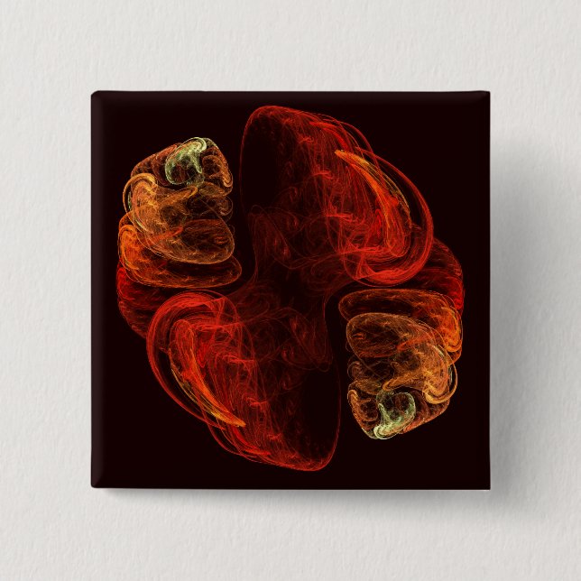 Metamorphosis Abstract Art Button (square) (Front)