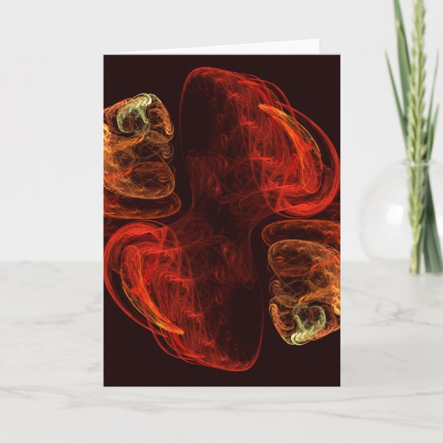 Metamorphosis Abstract Art Greeting Card (Front)