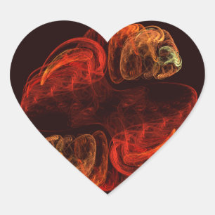 Metamorphosis Abstract Art Heart Sticker