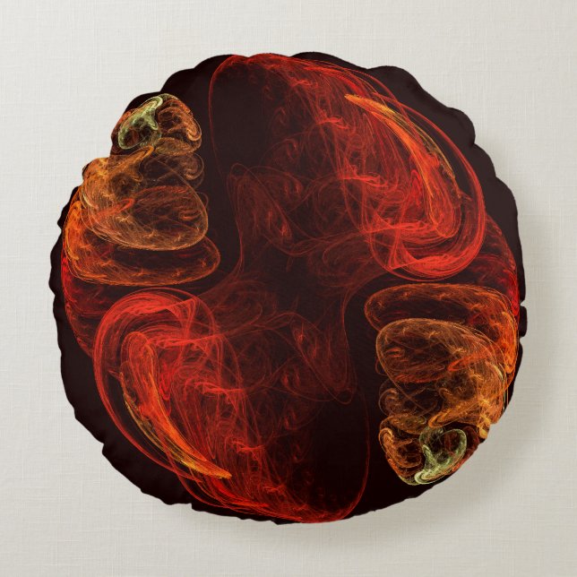 Metamorphosis Abstract Art Round Pillow (Front)