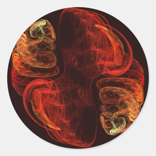 Metamorphosis Abstract Art Round Sticker (Front)