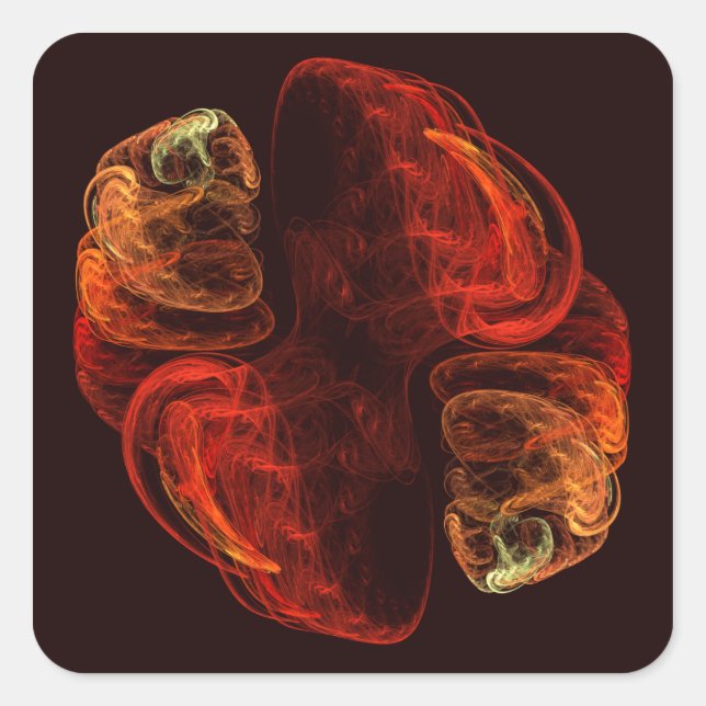 Metamorphosis Abstract Art Square Sticker (Front)
