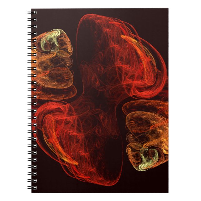 Metamorphosis Energy Modern Abstract Fractal Art Notebook (Front)