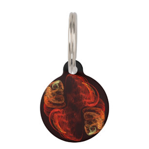 Metamorphosis Energy Modern Abstract Fractal Art Pet Tag