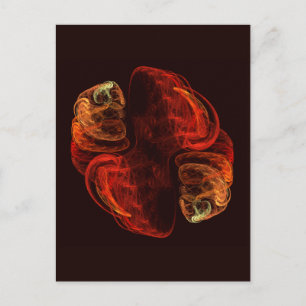 Metamorphosis Energy Modern Abstract Fractal Art Postcard