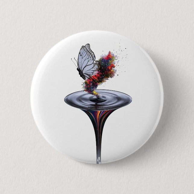 Metamorphosis Inspired Personal Growth Design 6 Cm Round Badge (Front)