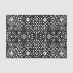 Metamorphosis Medallion Pattern Black and White Tissue Paper