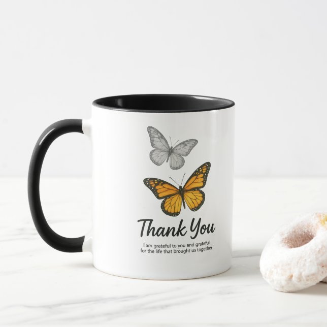 Metamorphosis of Love – A Thank You from the Heart Mug (With Donut)