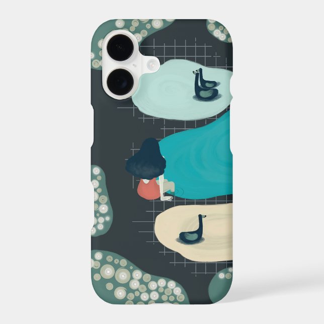 metaphor_17_a girl in the tarn iPhone case (Back)