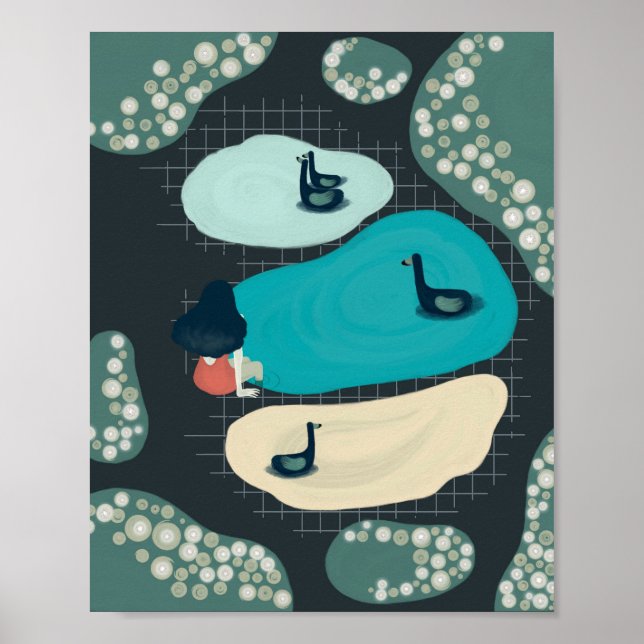 metaphor_17_a girl in the tarn matte poster (Front)