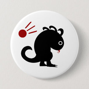 Metaphor #5 (Dinosaur w/ meteorite) 7.5 Cm Round Badge