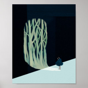 metaphor_7_a girl in the woods matte poster