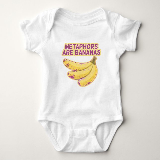 Metaphor Funny typography Baby Bodysuit (Front)