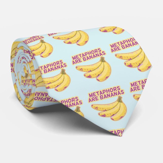 Metaphor Funny typography Tie (Rolled)
