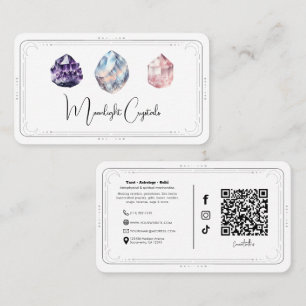 Metaphysical Crystals Quartz Social Media QR Business Card