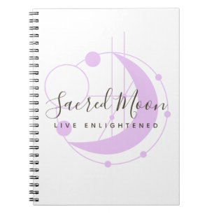 Metaphysical Moon Minimalist Purple Personalised Notebook