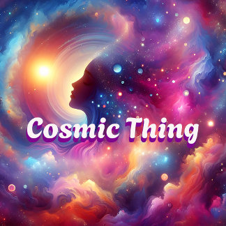 Metaphysical-themed throw pillow "Cosmic Thing".  