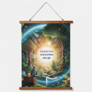 Metaphysical Timeless Spiritual Fantasy Themes Hanging Tapestry