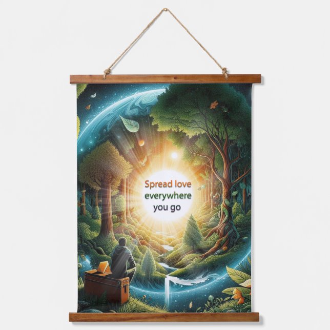 Metaphysical Timeless Spiritual Fantasy Themes Hanging Tapestry (Front)