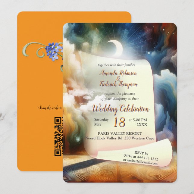Metaphysical Timeless Spiritual Fantasy Themes Invitation (Front/Back)