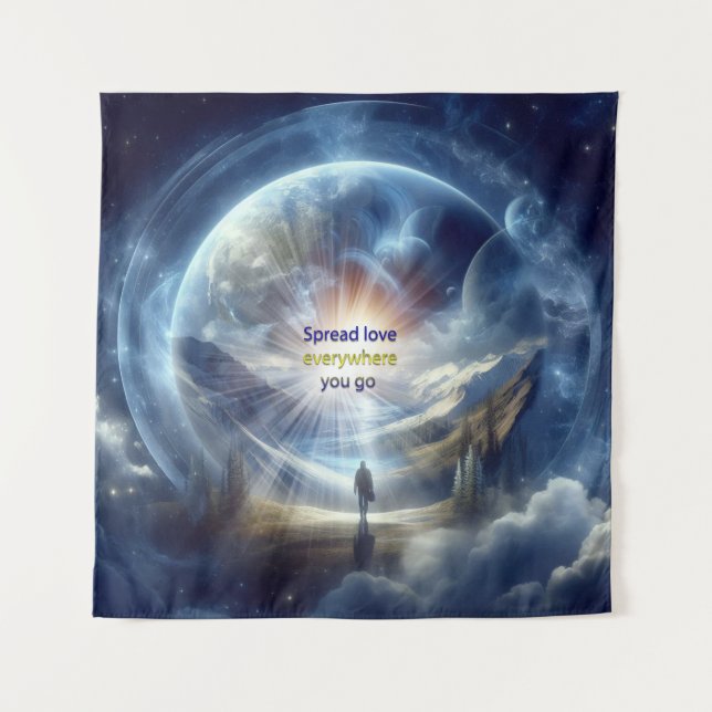 Metaphysical Timeless Spiritual Fantasy Themes Tapestry (Front)