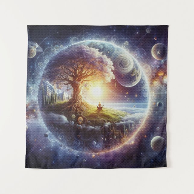 Metaphysical Timeless Spiritual Fantasy Themes Tapestry (Front)