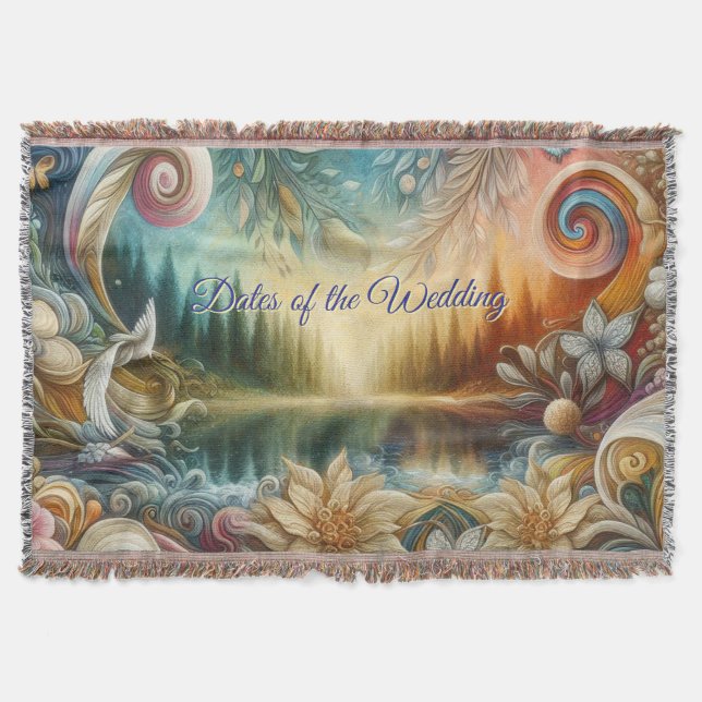 Metaphysical Timeless Spiritual Fantasy Themes Throw Blanket (Front)