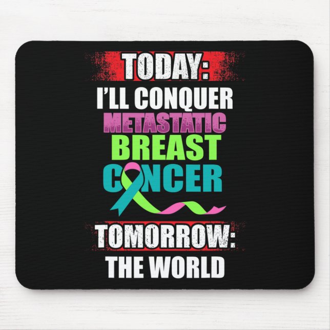Metastatic Breast Cancer Awareness Beat Warrior  Mouse Mat (Front)