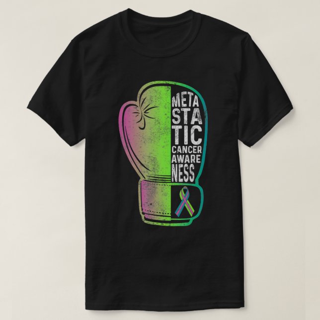 Metastatic Breast Cancer Awareness Signs US Warrio T-Shirt (Design Front)